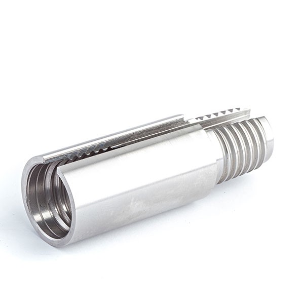 Upper slotted adaptor to double conical thread