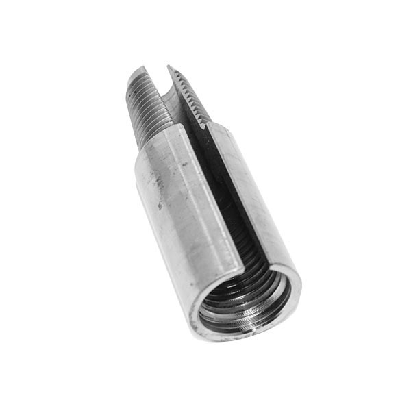 Upper slotted adaptor to traditional conical thread